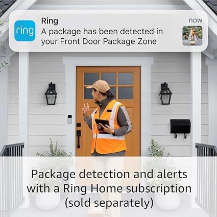 Live video feed from Ring Doorbell displayed on phone with two-way talk option.