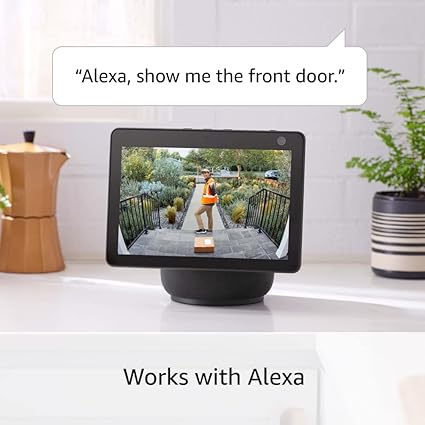 Alexa-enabled device showing Ring Doorbell live feed after voice command